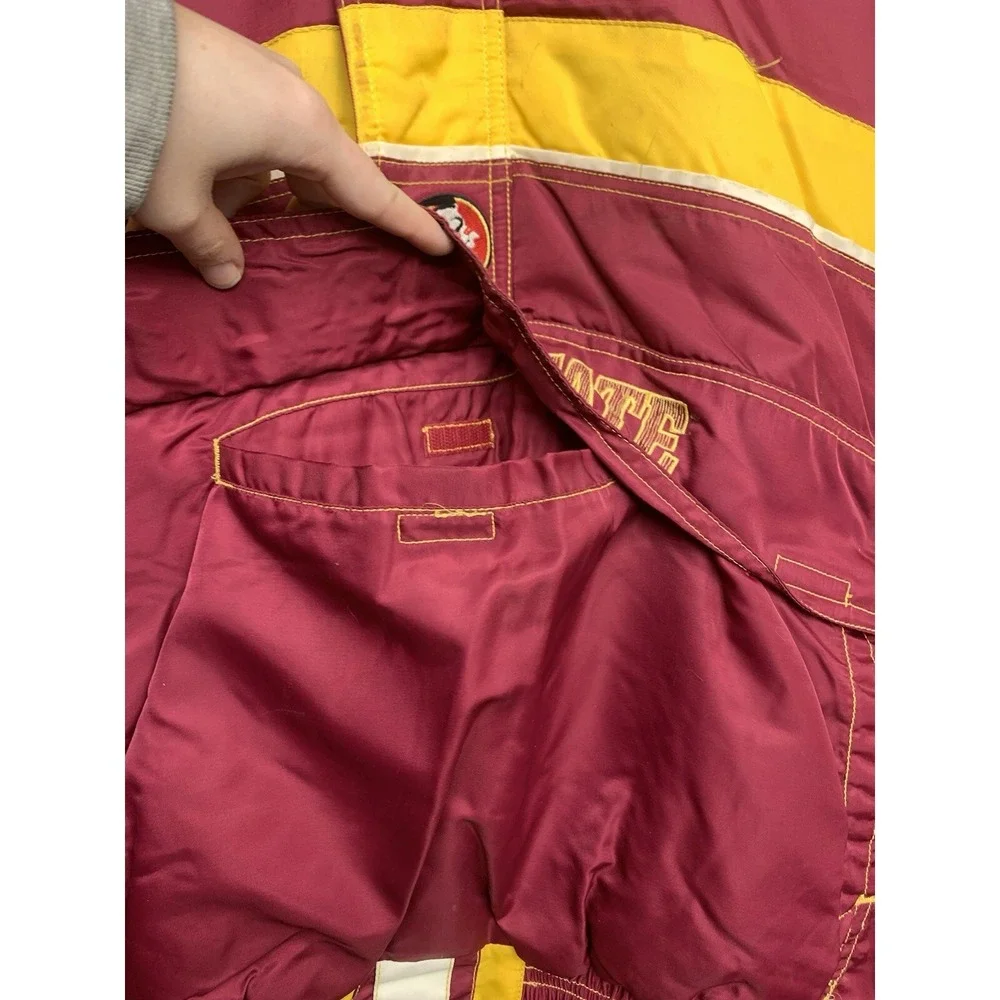 Vintage Florida State Seminoles Starter Puffer Jacket Mens Large 1/2 Zip Half